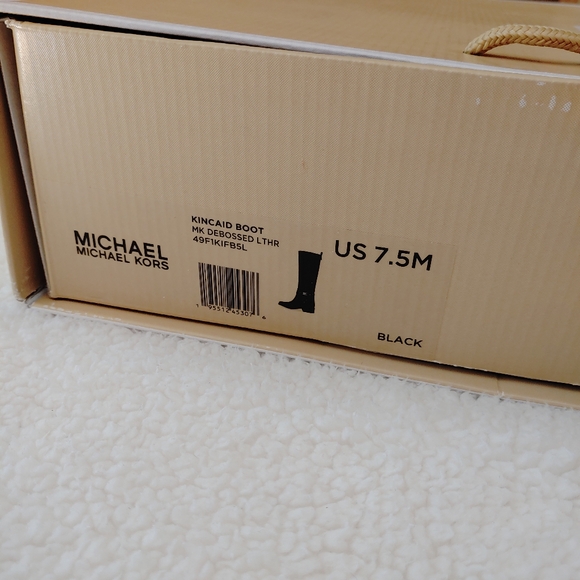 Michael Kors black kincaid embossed riding boots. Size 7.5 - Picture 10 of 12